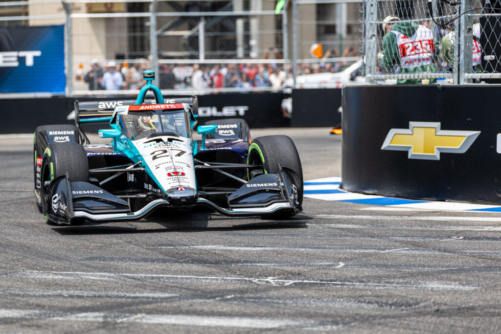 Kyle Kirkwood 2025 Detroit Grand Prix - Image by Derek Katsaros/Elevated Media