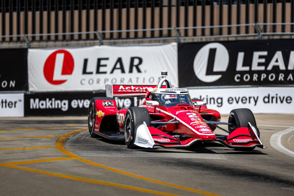Josef Newgarden, Elevated Media Stock Image, 2025 Detroit Grand Prix – Image by Derek Katsaros/Elevated Media